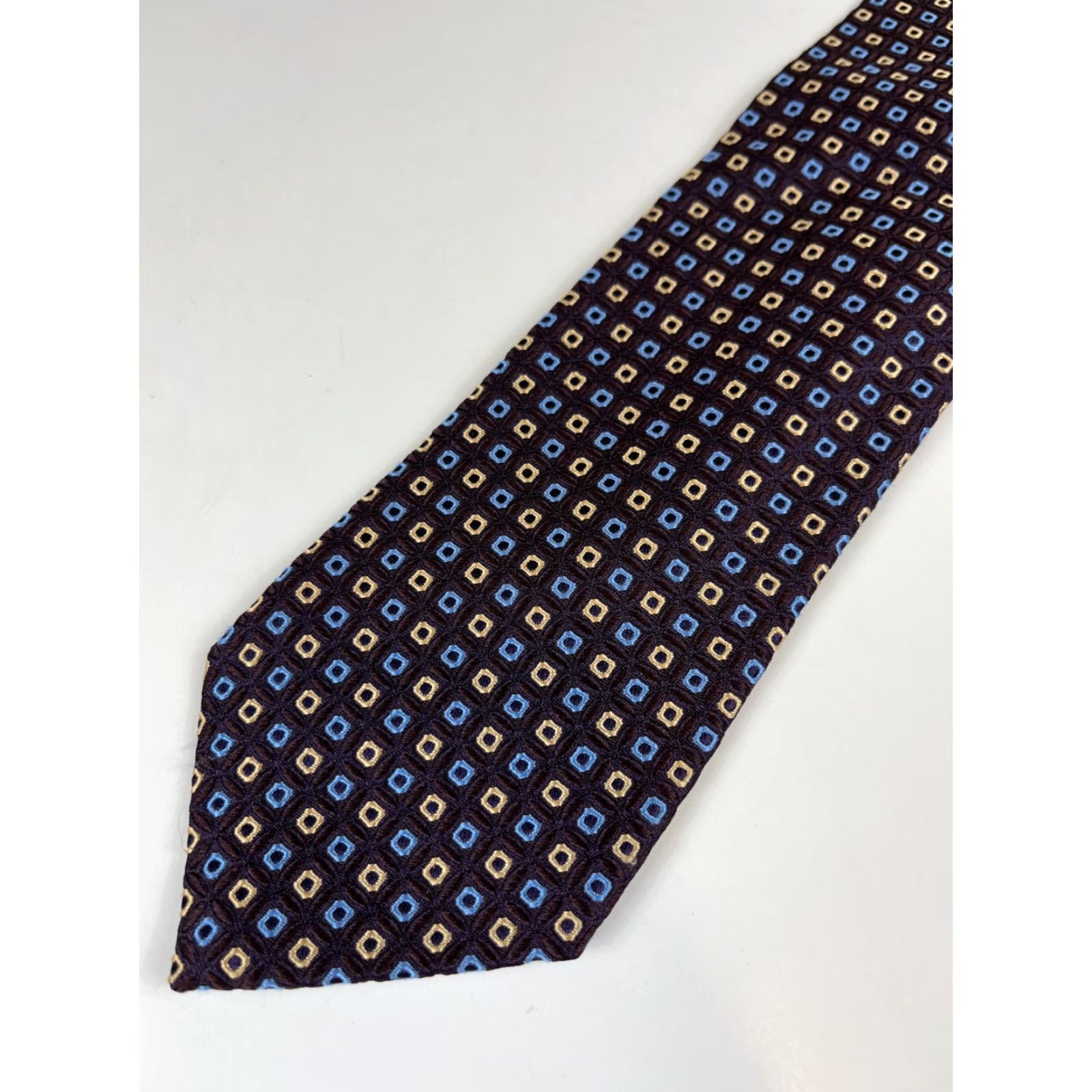 Ermenegildo Zegna Ermenegildo Zegna Tie Mens Geometric Multicolor Silk Made in Italy 57"-60" Classic 3.5" Width Adult Size ONE SIZE - 4 Thumbnail