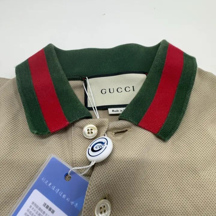 Gucci Gucci Gucci SS22 Brown Striped Polo Shirt -2506 Size US XS / EU 42 / 0 - 8 Thumbnail