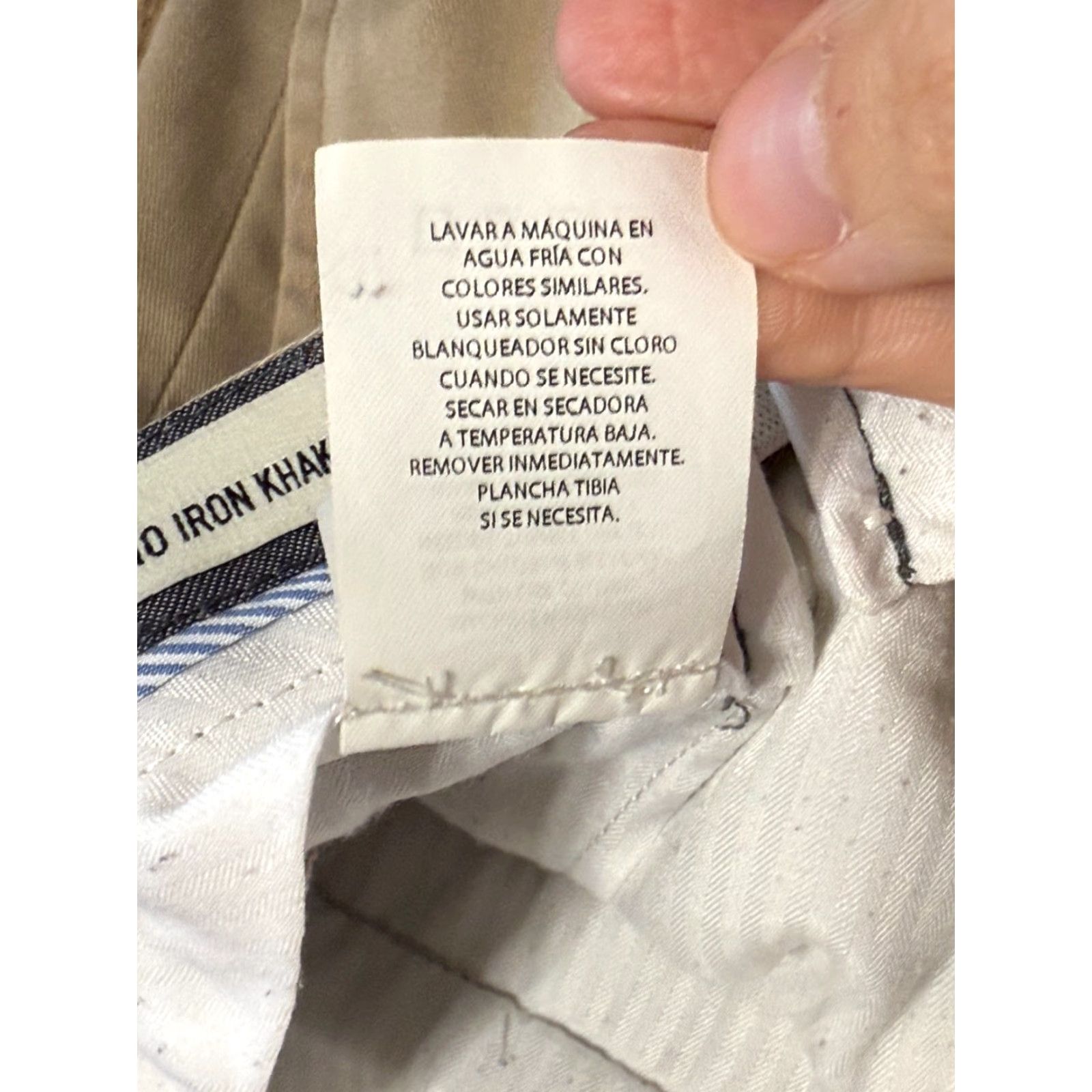 Haggar Haggar Pants, Men’s 42x30 Khaki Classic Fit No Iron 40" Length, Beige, Flat Front, Button, Slashed Pocket, Regular, 30 Inseam, 42x30, Classic Size US 42 / EU 58 - 7 Thumbnail