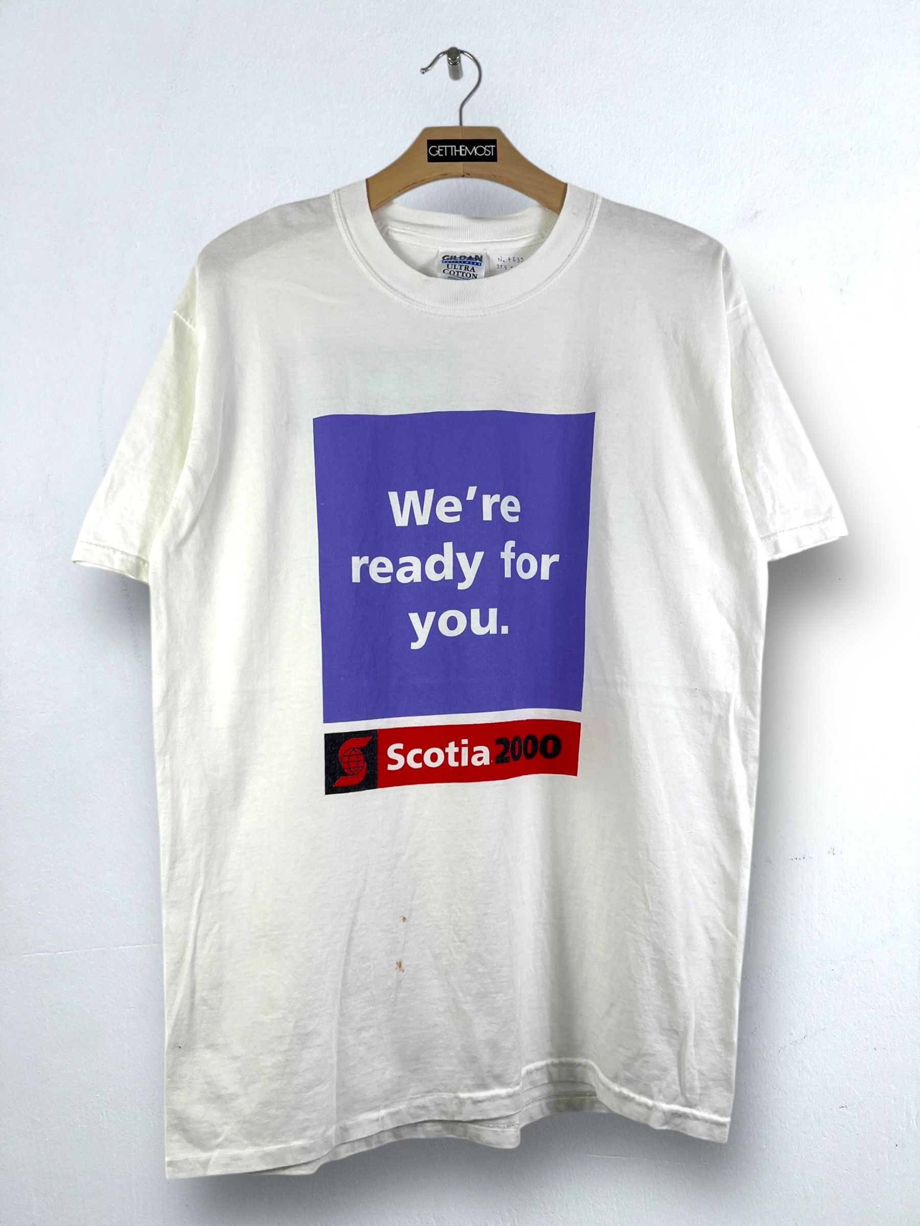 Vintage No.4689 Vintage Y2K Graphic Tee Scotia 2000 (L) Size US L / EU 52-54 / 3 - 1 Thumbnail