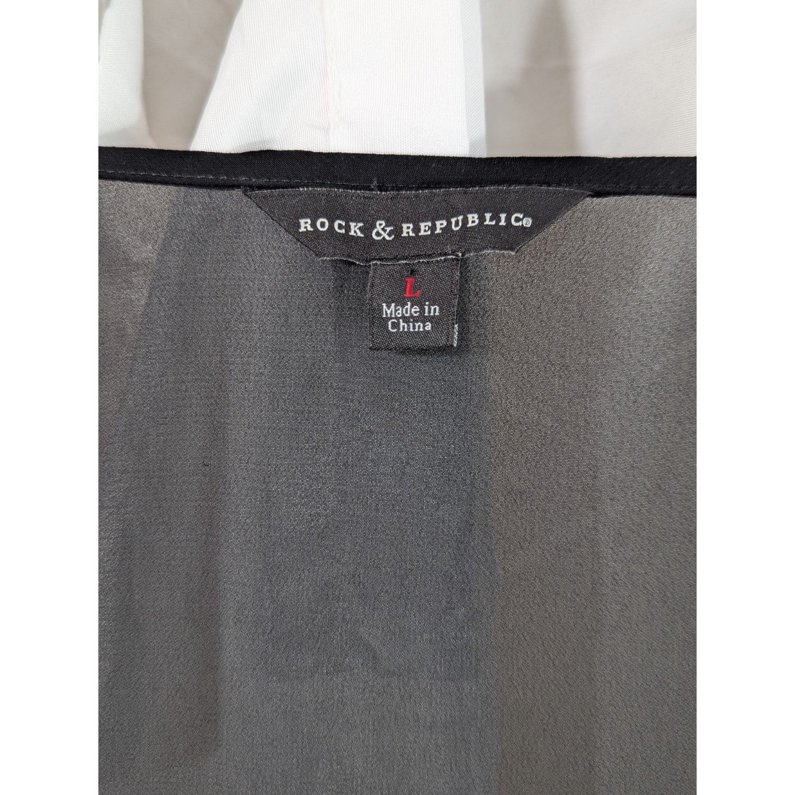 Rock & Republic Rock & Republic Black Sheer Chain Tank Cami Large Grunge Size L / US 10 / IT 46 - 2 Thumbnail