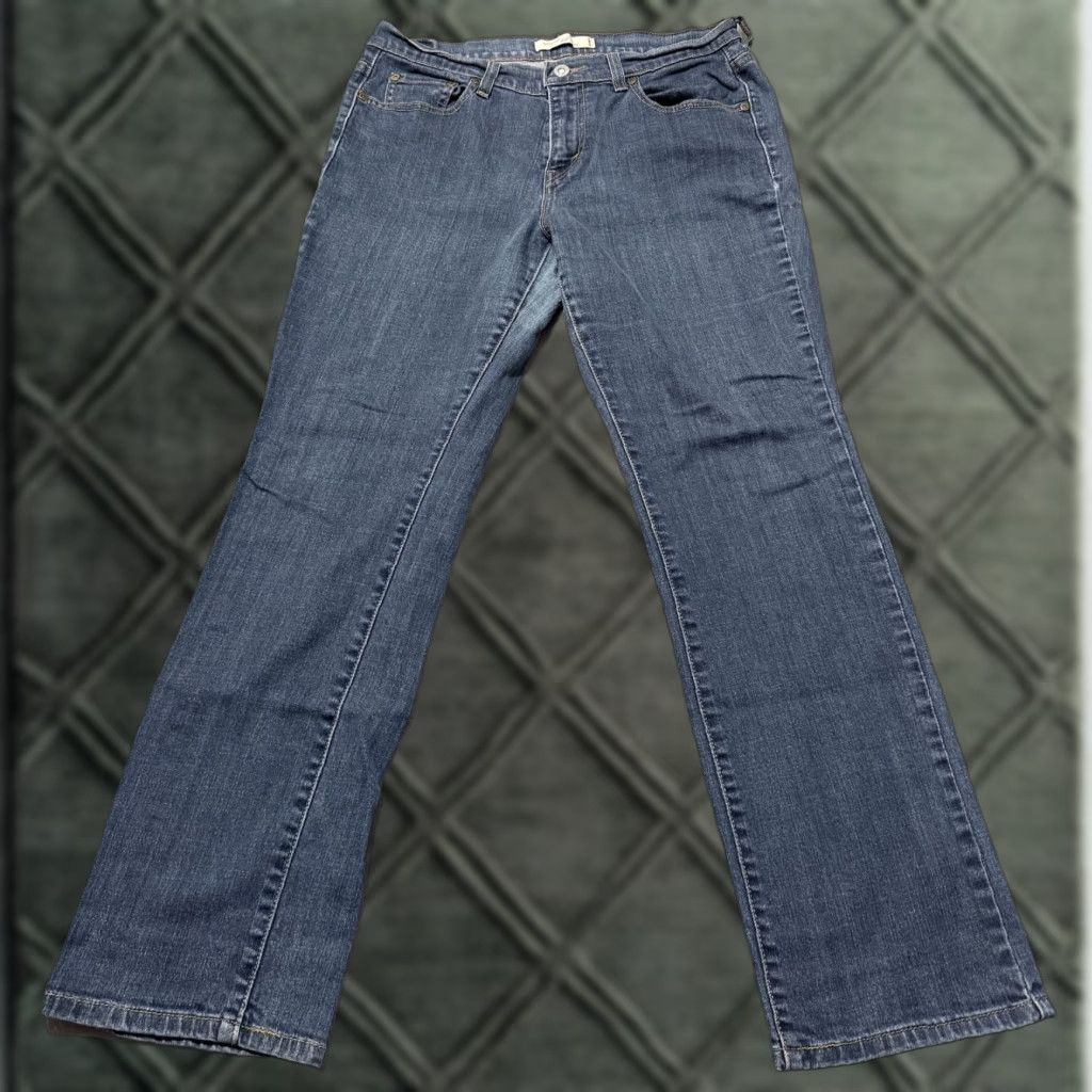 Levi's Levi's 505 Jeans Women Blue Denim Stretch Medium Wash 10 Short Slim Straight Pant Jeans Size 32" / US 10 / IT 46 - 1 Thumbnail