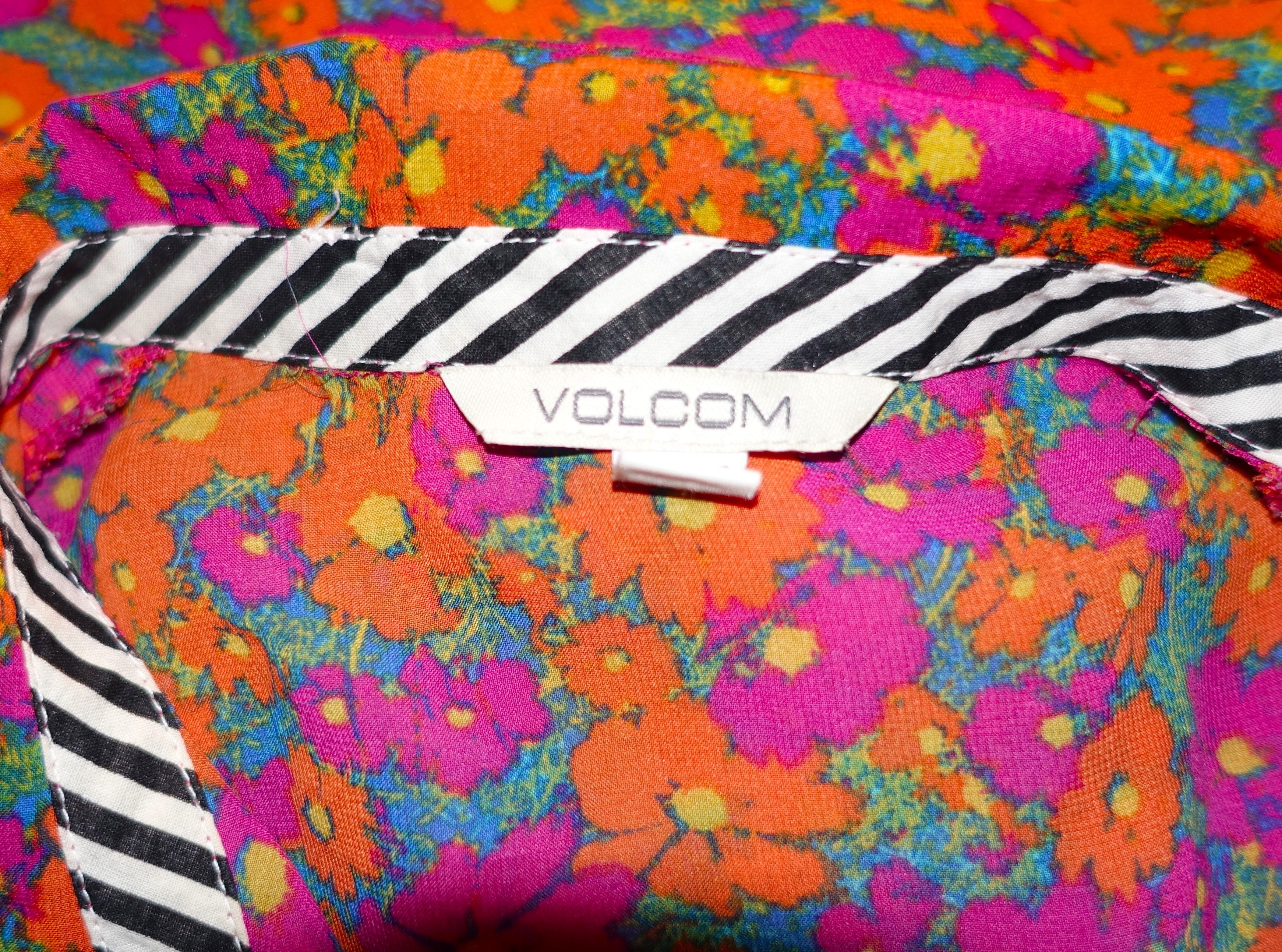 Volcom Volcom Orange Purple Floral Blouse S/P/10 Size S / US 4 / IT 40 - 7 Thumbnail