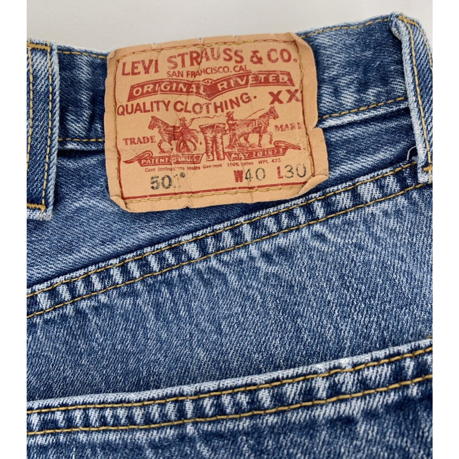 Levi's VTG Levi's 501 Button Fly Straight Leg 39x28.5" Jeans Size US 39 - 4 Thumbnail