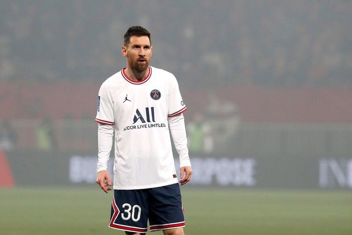 Jordan Brand × Nike × Vintage PSG NIKE 2021/22 SOCCER FOURTH PLAYER ISSUE JERSEY #30 MESSI Size US S / EU 44-46 / 1 - 16 Thumbnail