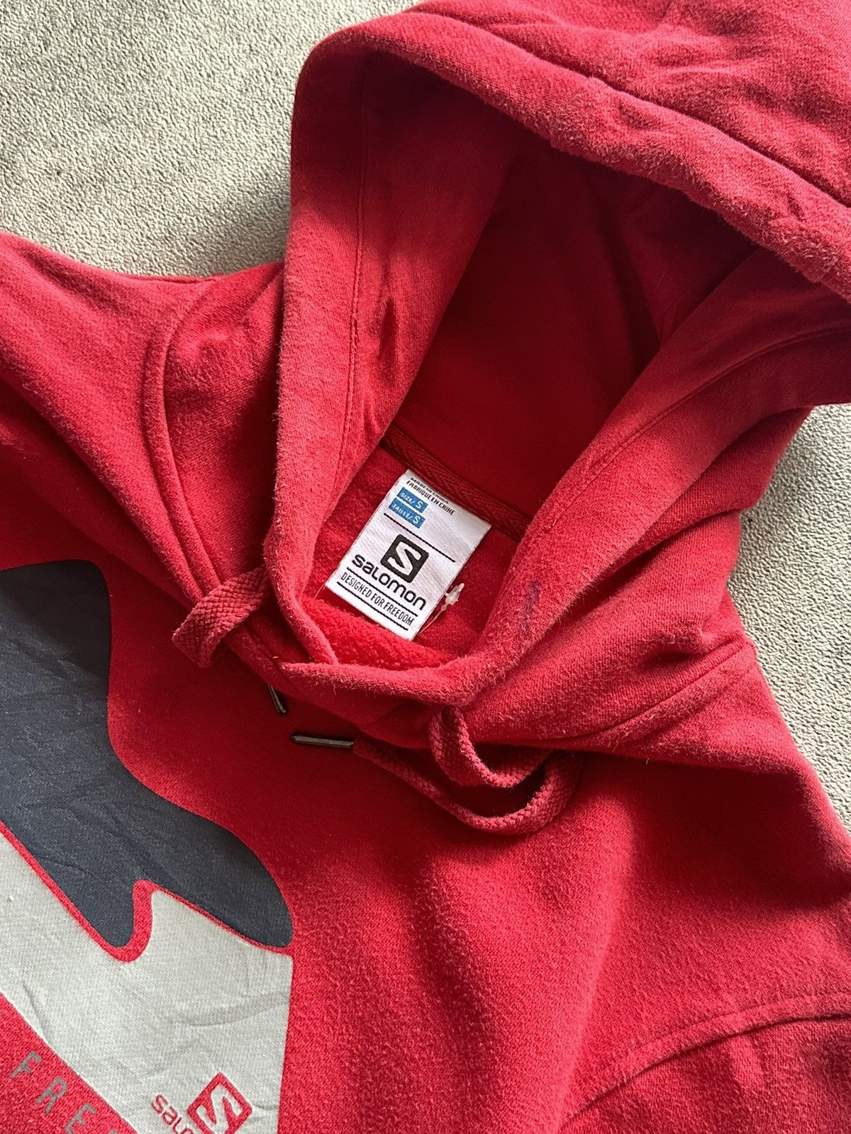 Salomon 2000s Salomon Red Boxy Hoodie Size US S / EU 44-46 / 1 - 6 Thumbnail