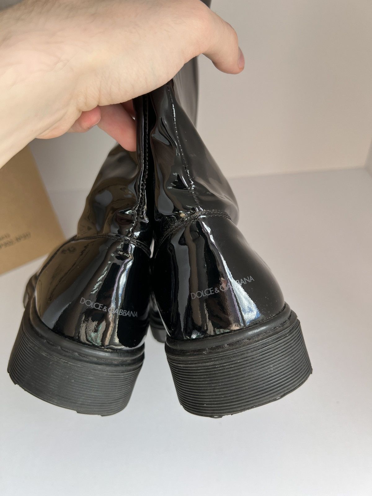 Designer × Dolce & Gabbana × Vintage Vintage Dolce Gabbana lacquered Black Shoes Size US 7 / IT 37 - 10 Thumbnail