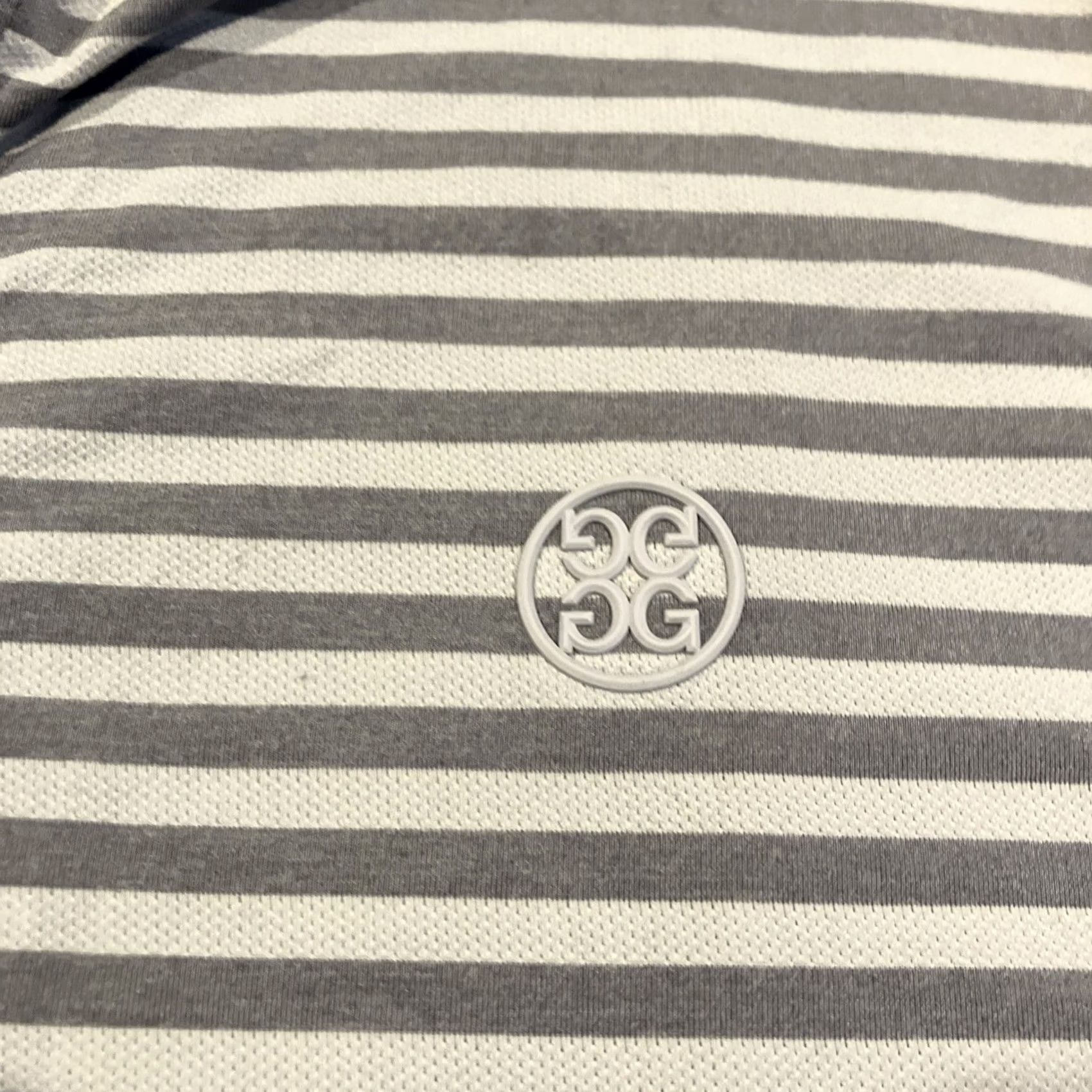 G/FORE G/Fore Polo Shirt Men XL Gray Striped Button-Down Golf Polo Sports Logo Breathable Stretch Short Sleeve Size US XL / EU 56 / 4 - 3 Thumbnail