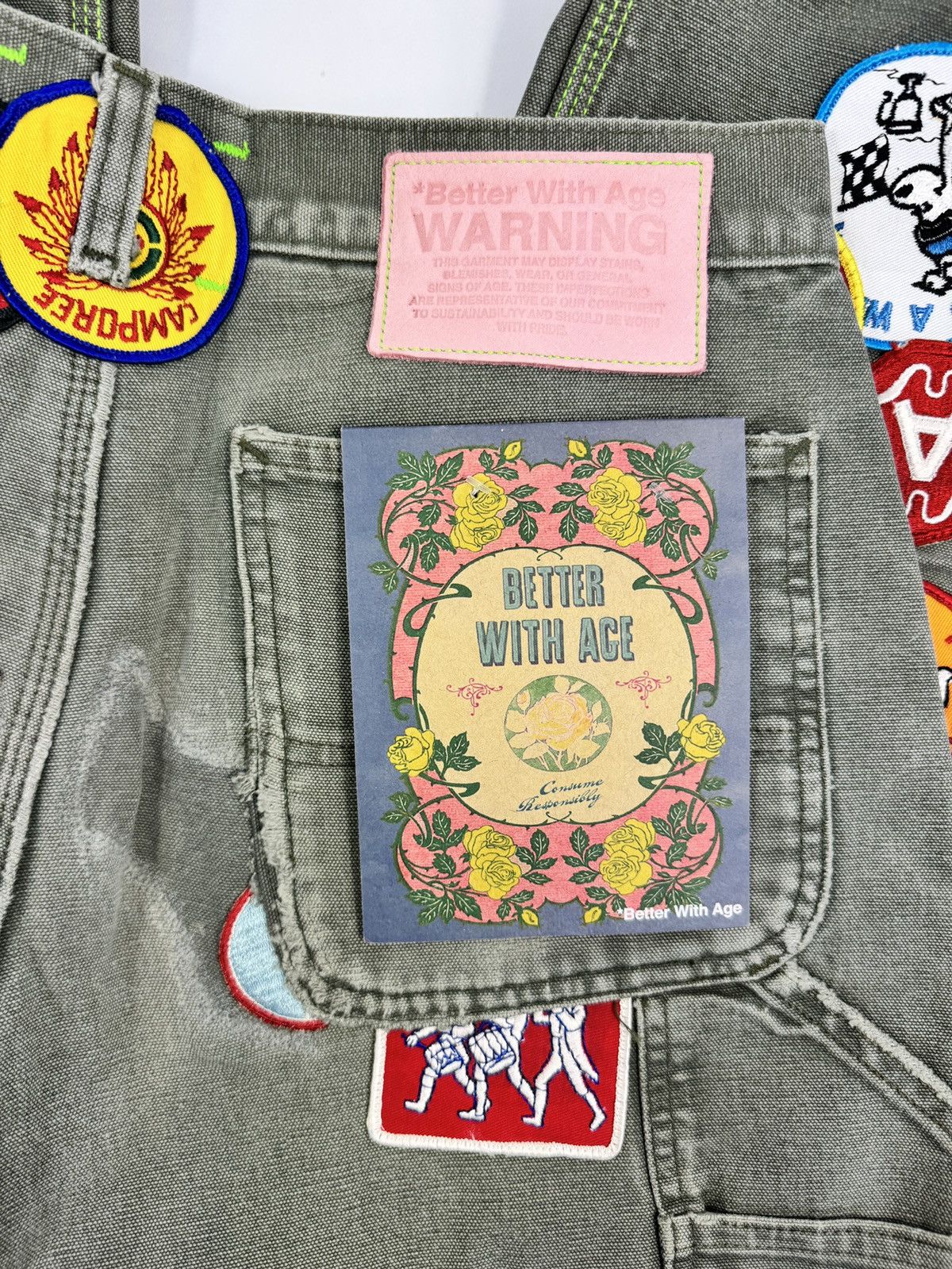 Better With Age GENTLEMENS PATCH WORK CARHARTT CARPENTER TROUSERS Size US 30 / EU 46 - 3 Thumbnail