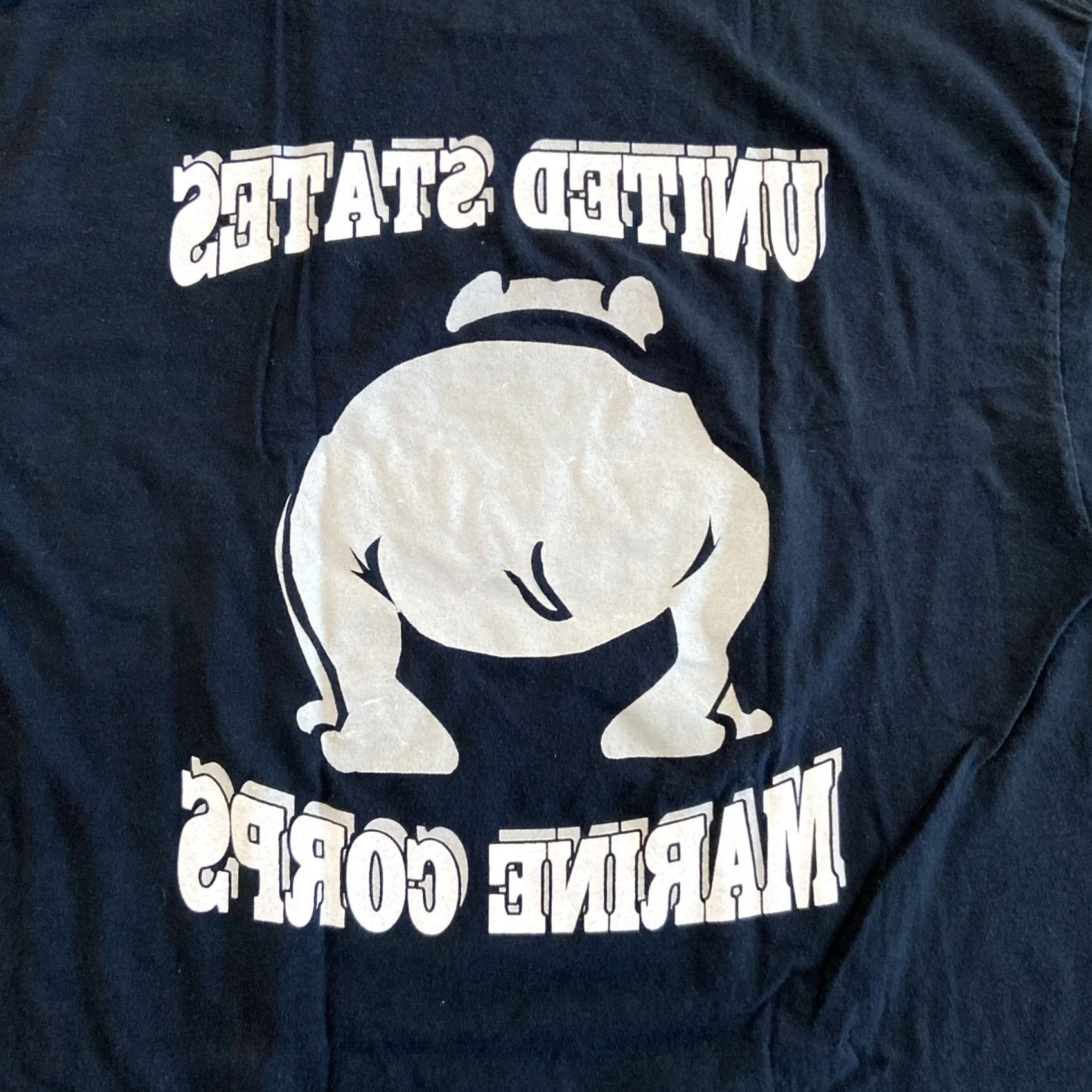 Anvil VINTAGE US Marine Bulldogs T-Shirt Made in USA Avil Size Large Blue Men's Anvil Graphic Tee 1990s Short Sleeve Cotton Regular Size US L / EU 52-54 / 3 - 7 Thumbnail