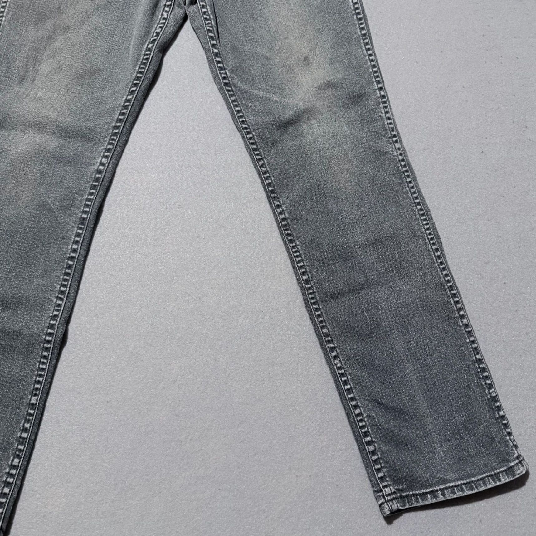 Levi's Levi's 511 Straight Jeans Men Gray Denim Low Rise Zip Fly Slim Fit - 31X30 Size US 31 - 6 Thumbnail