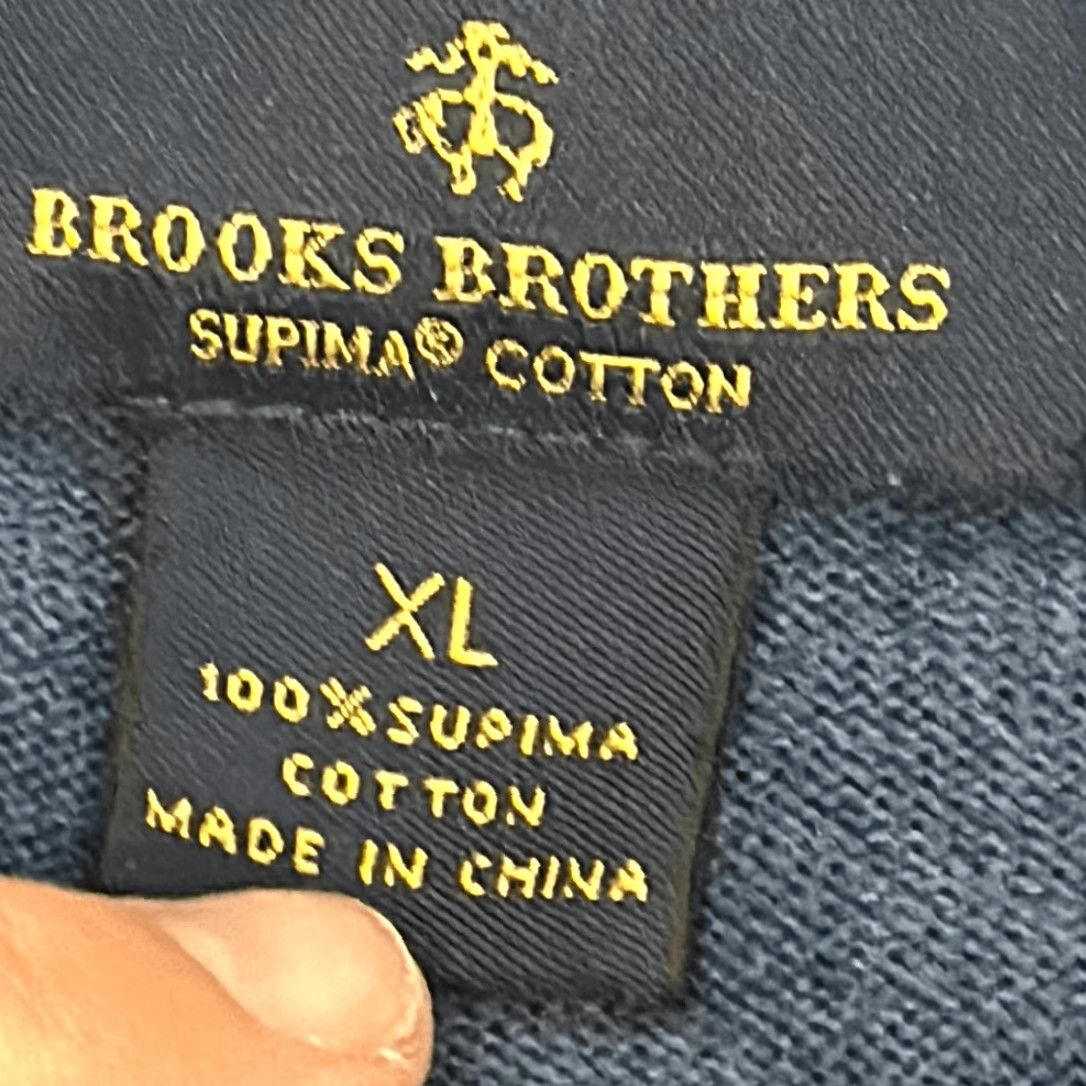 Brooks Brothers Brooks Brothers Sweater Men XL Blue Supima Cotton V neck Size US XL / EU 56 / 4 - 4 Thumbnail
