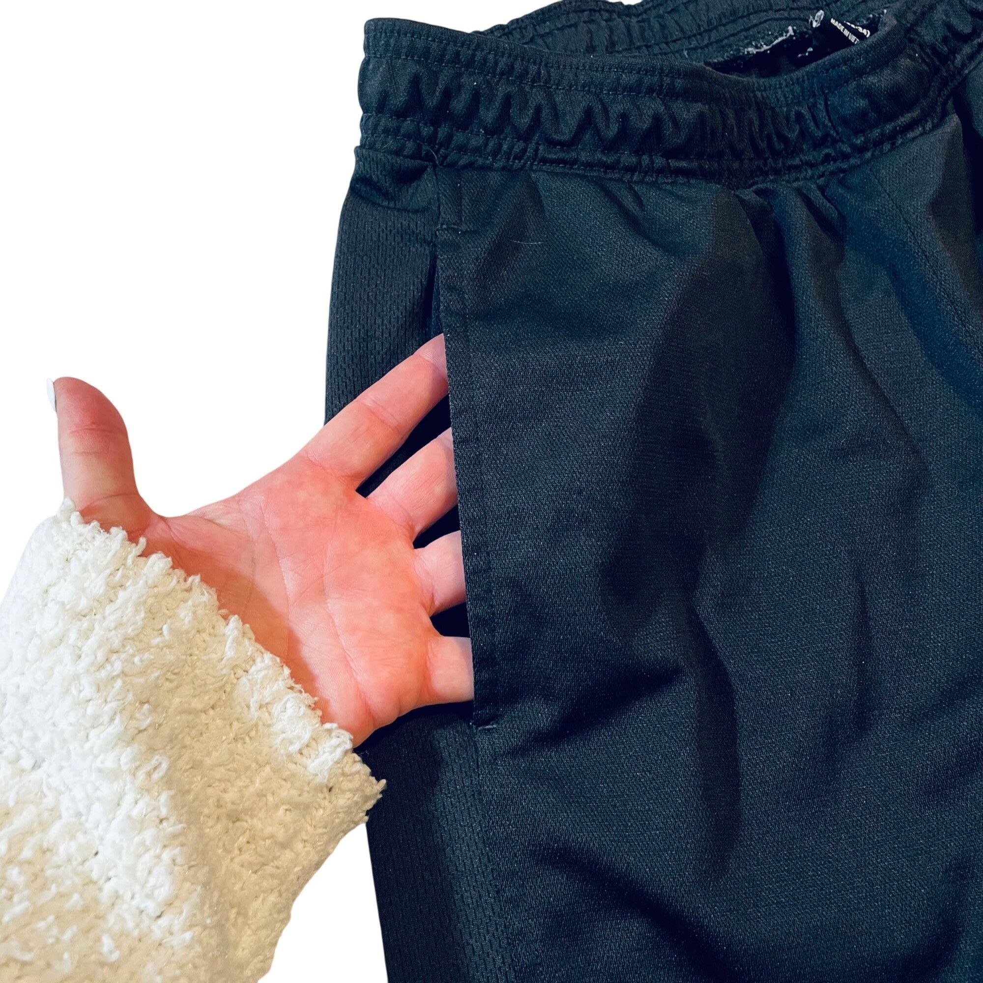 Other Black Drawstring Waist Mens Pants With Elastic Band Athletic Size US 32 / EU 48 - 3 Thumbnail
