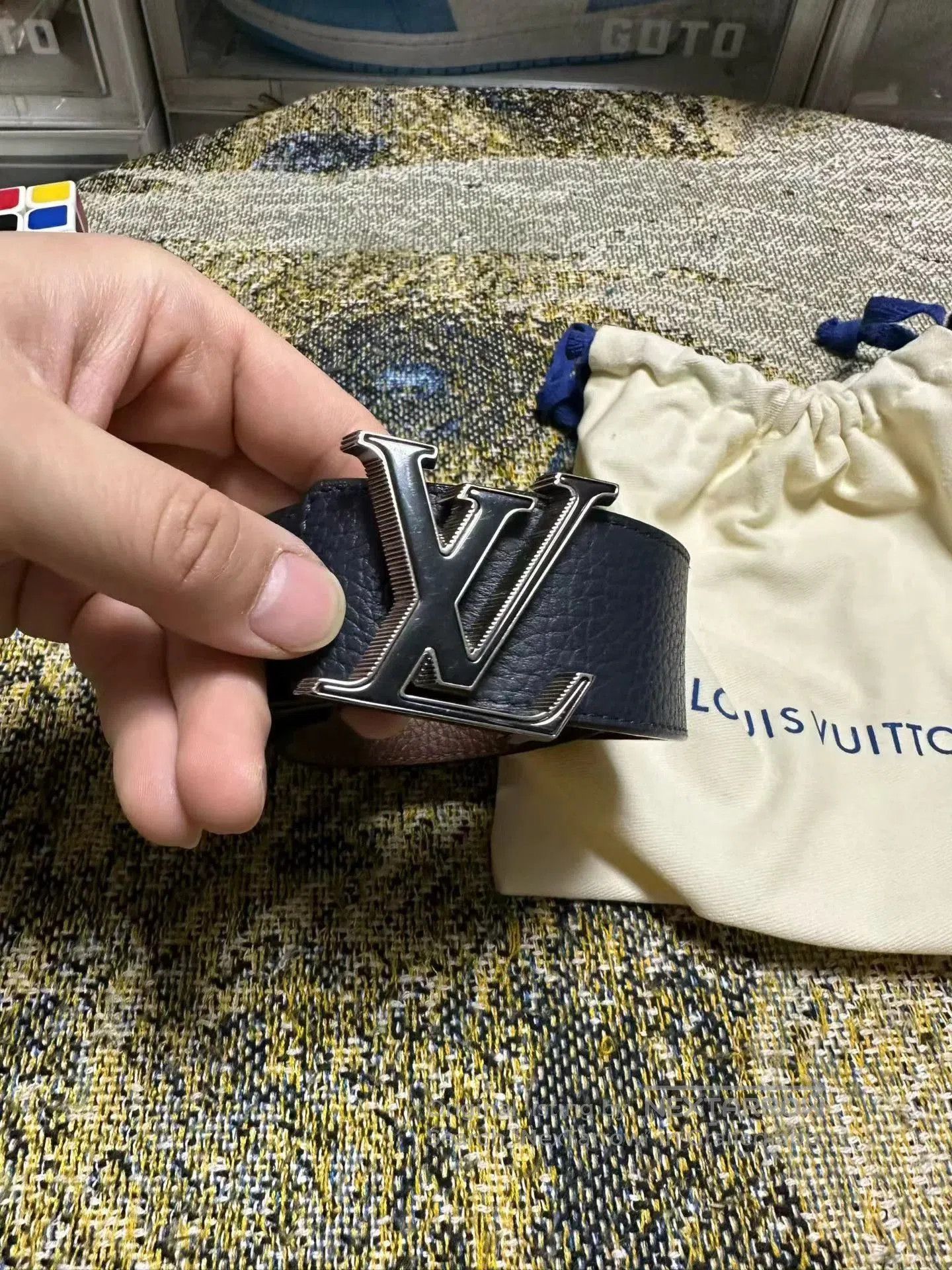 Louis Vuitton Multi-Color Leather Belt with Metal Buckle. Size ONE SIZE - 1 Thumbnail