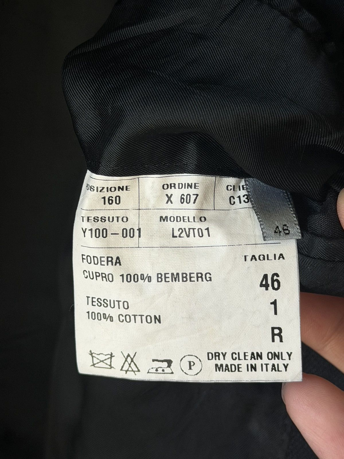 Dior Sample AW03 Luster “Strip” Waxed Distressed Denim Blazer 46 Size 46R - 10 Thumbnail
