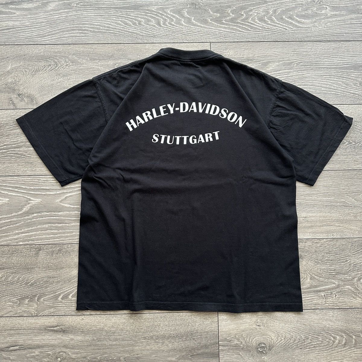 Vintage 90s Vintage Harley Davidson Stuttgart Germany Boxy Tee Size US XXL / EU 58 / 5 - 4 Thumbnail