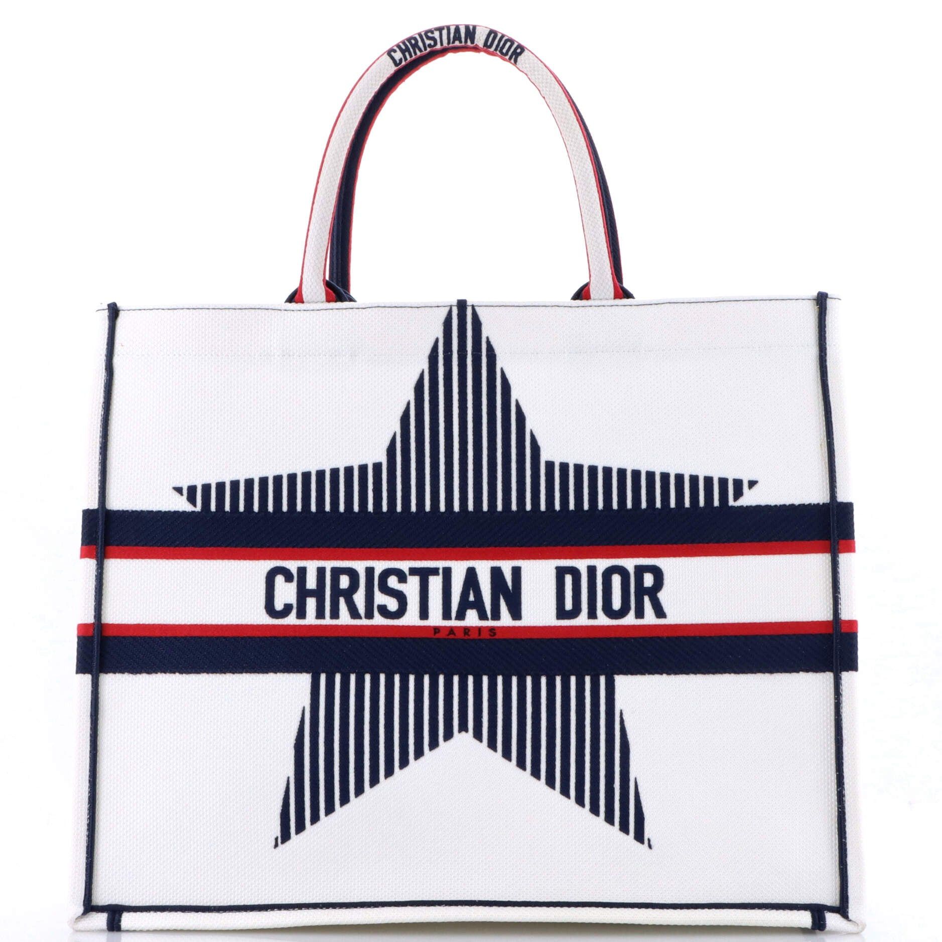 Dior Star Embroidered Book Tote Large Size ONE SIZE - 1 Thumbnail