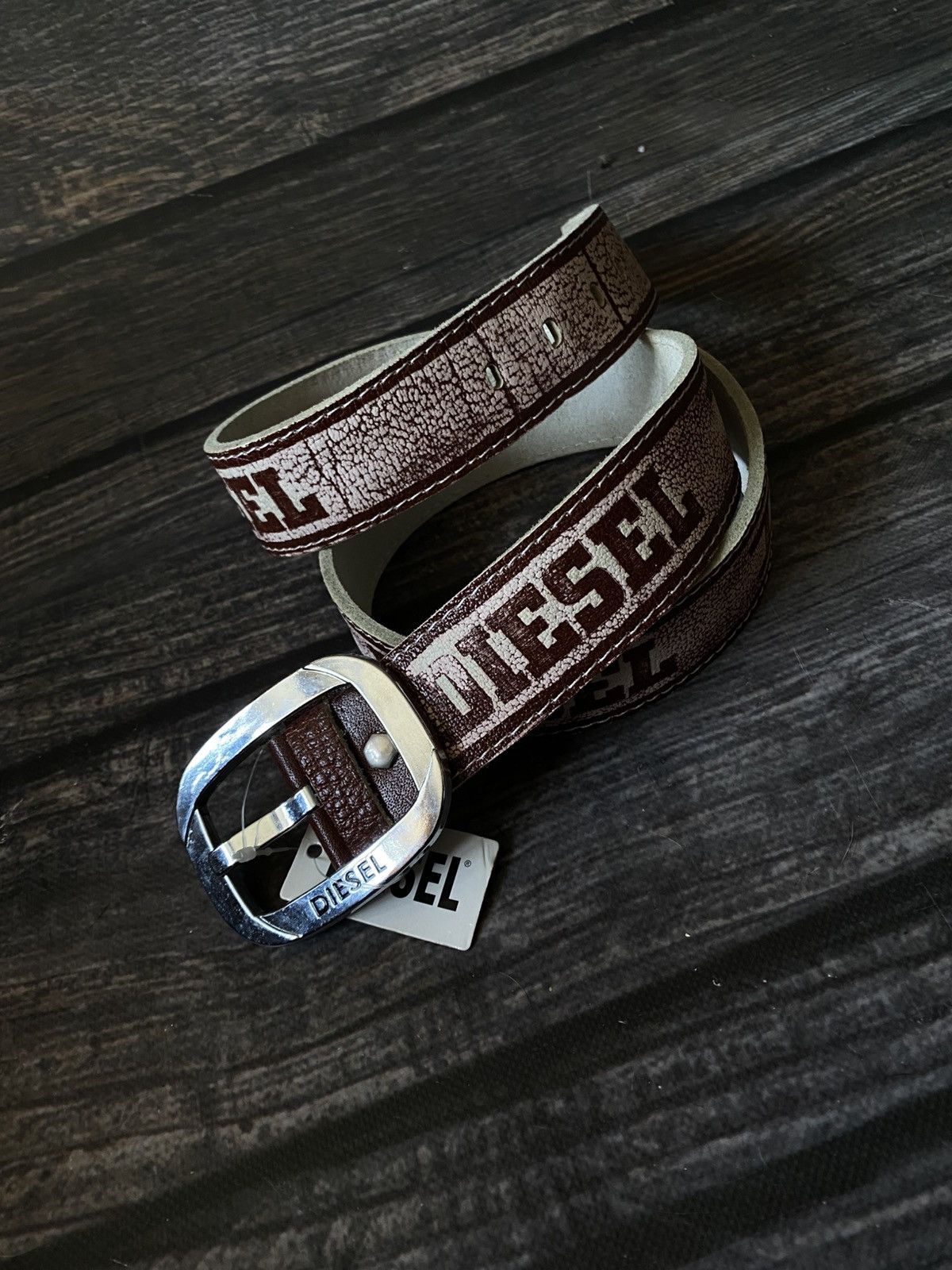 Diesel y2k Diesel Leather Monogram Buckle Belt Size ONE SIZE - 1 Thumbnail