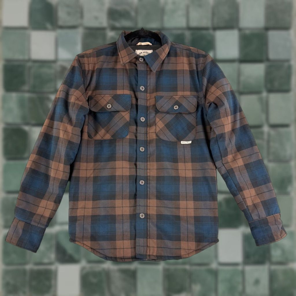 Vintage Iron and Resin Carpenter Shirt Jacket Men XS Blue Plaid Quilted Long Sleeve Shirt Size US XS / EU 42 / 0 - 1 Thumbnail