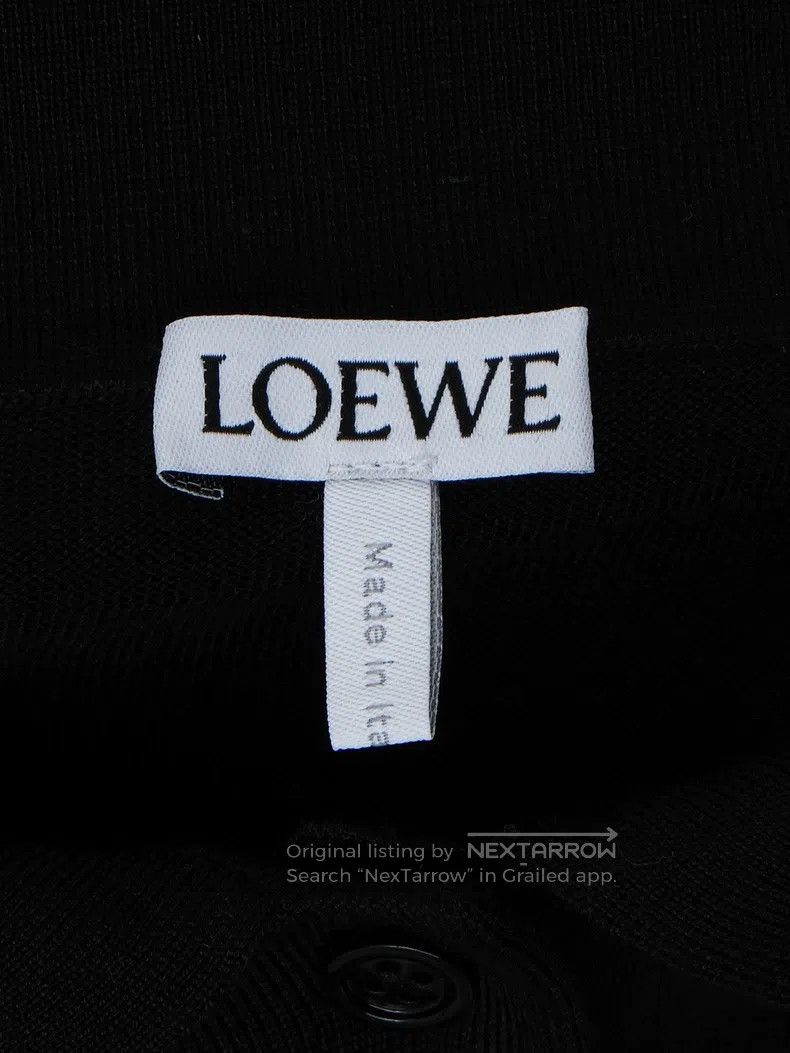 Loewe Loewe Short-Sleeved 100% Silk Blended Polo Knit Top Size S / US 4 / IT 40 - 8 Thumbnail