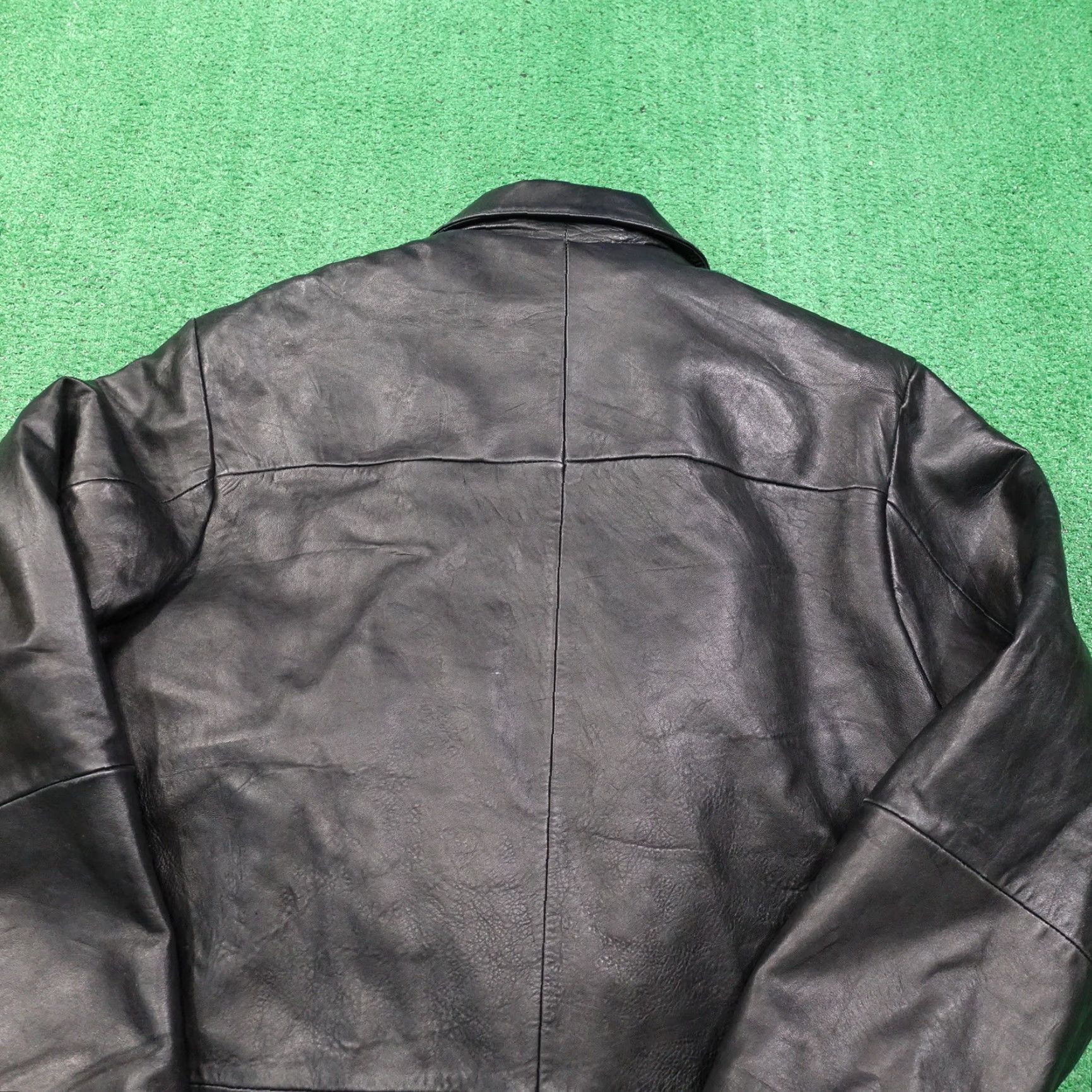 Vintage VINTAGE Wilsons Leather Bomber Jacket Adult Large Black Solid Leather Zip Up Casual Mens Size US L / EU 52-54 / 3 - 7 Thumbnail