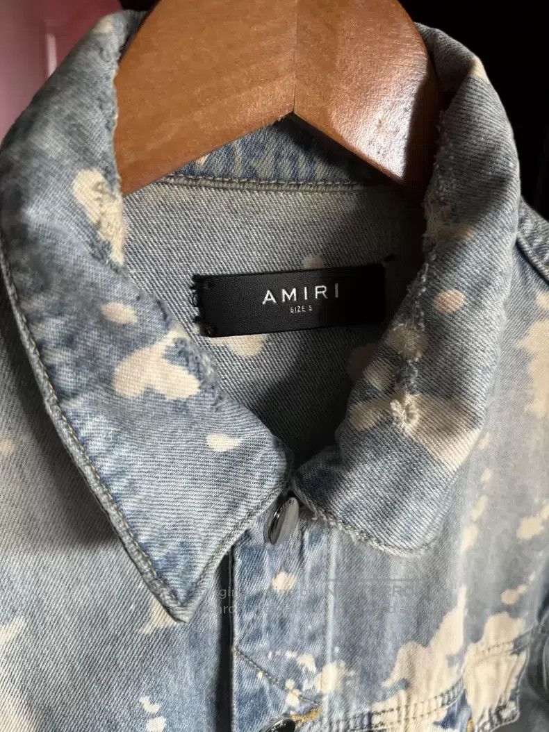 Amiri Amiri Dyed ink splashed destroyed denim jacket Size US S / EU 44-46 / 1 - 5 Thumbnail
