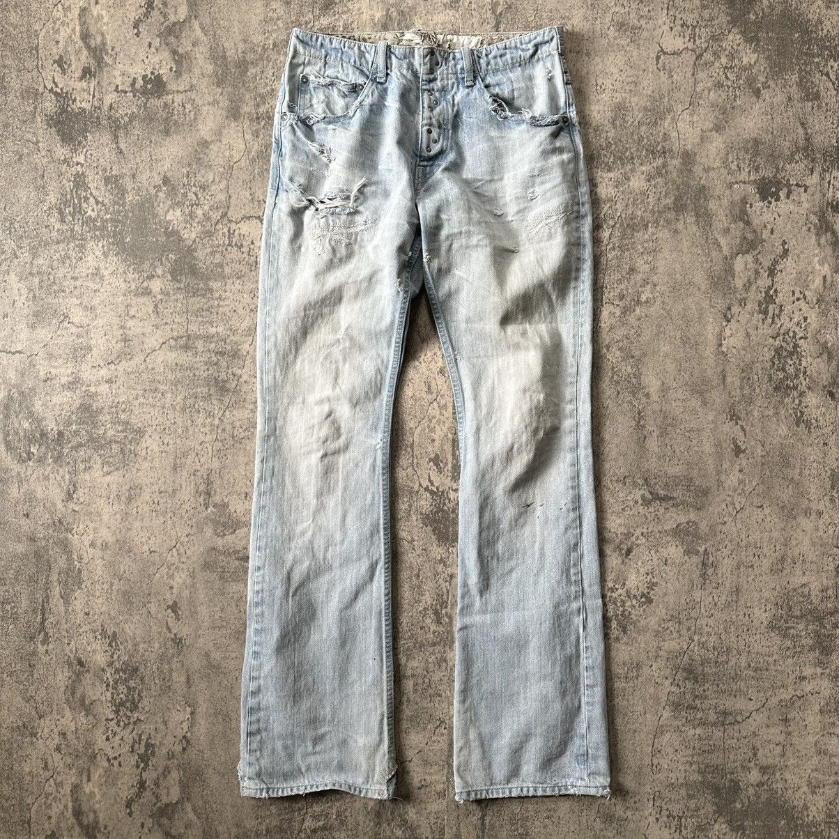 Isamu Katayama Backlash Isamu Katayama Backlash ‘Leather Repair’ Distressed Denim Size US 31 - 2 Thumbnail