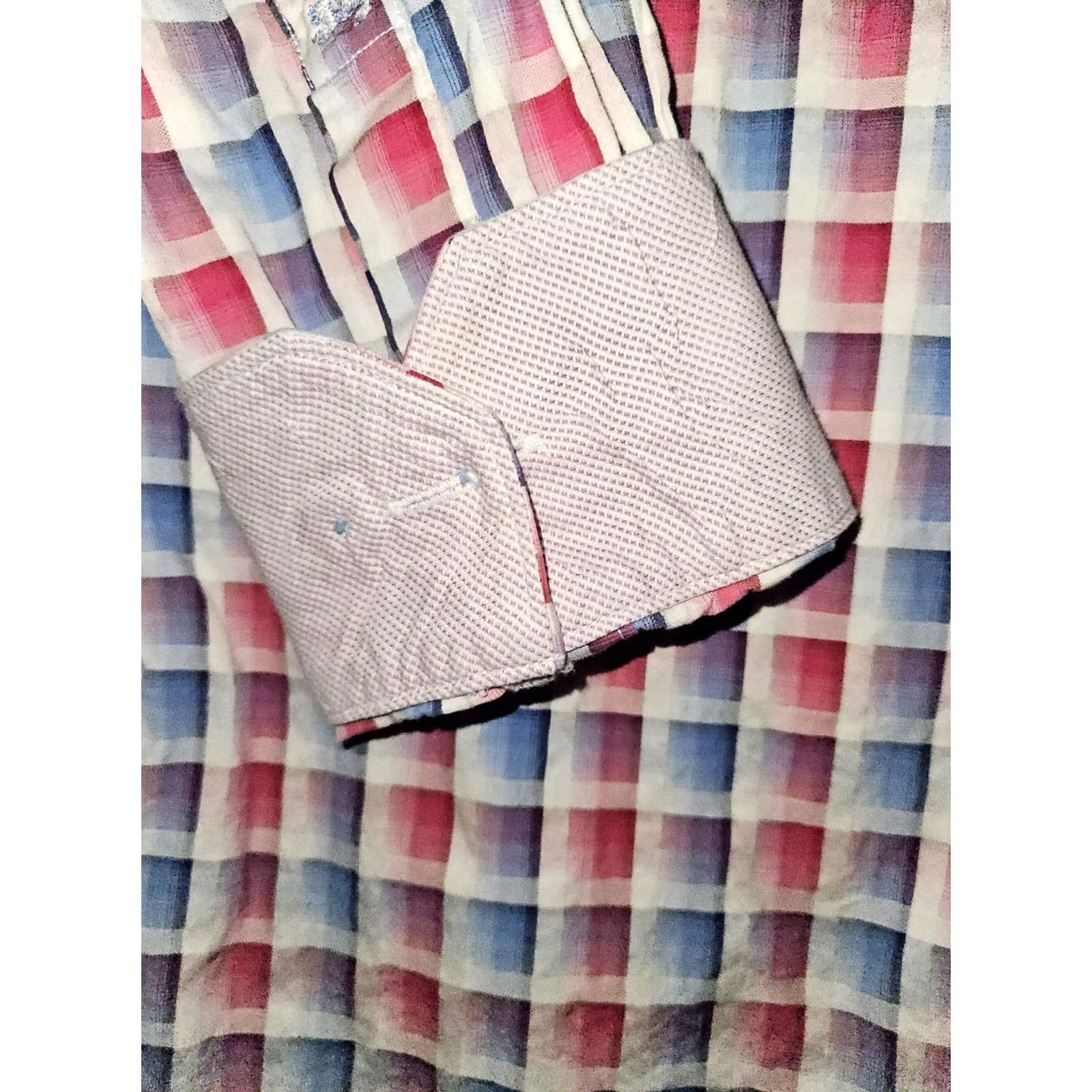 BUGATCHI Bugatchi Mens Large Long Sleeve Check Shirt - Classic Preppy Button-Up Size US L / EU 52-54 / 3 - 7 Thumbnail