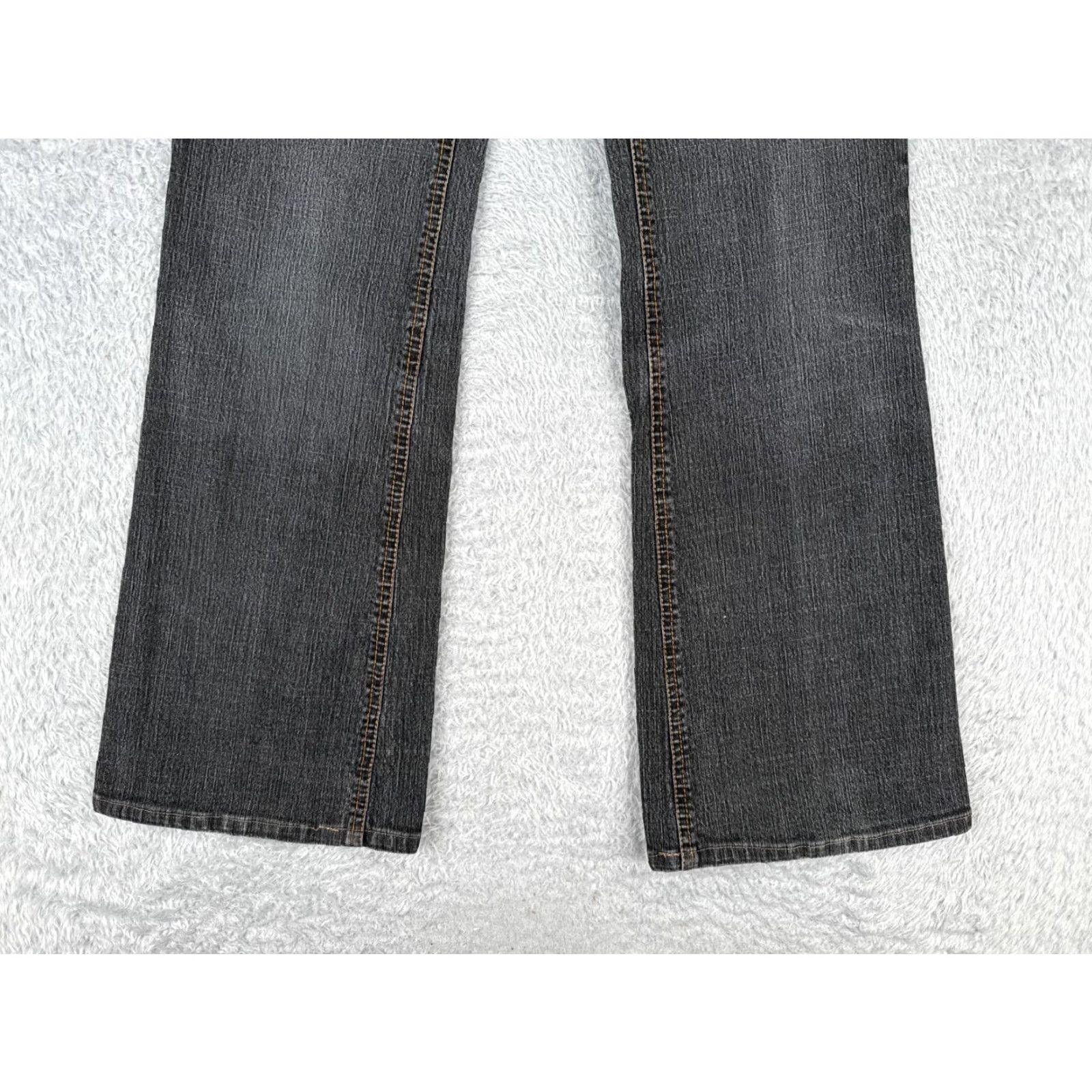 Faded Glory Faded Glory Jeans Womens 8 Tall Black Denim Bootcut Mid Rise Cotton Blend 30x29 Size 30" / US 8 / IT 44 - 2 Thumbnail