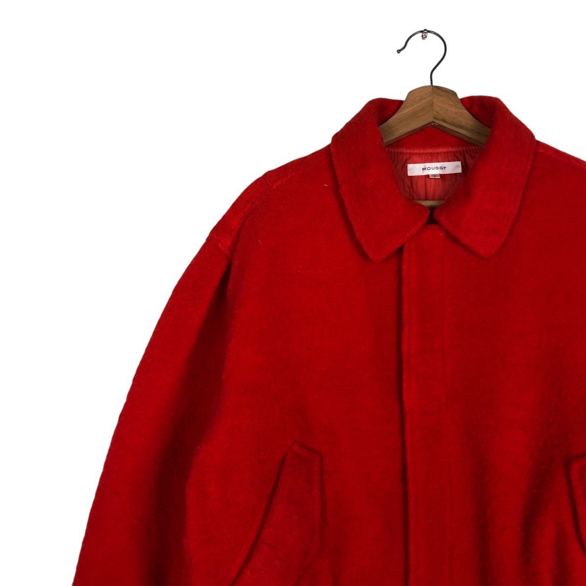 Japanese Brand 📌Vintage Wool Bomber Jacket Moussy Japan Fabric Size US M / EU 48-50 / 2 - 8 Thumbnail
