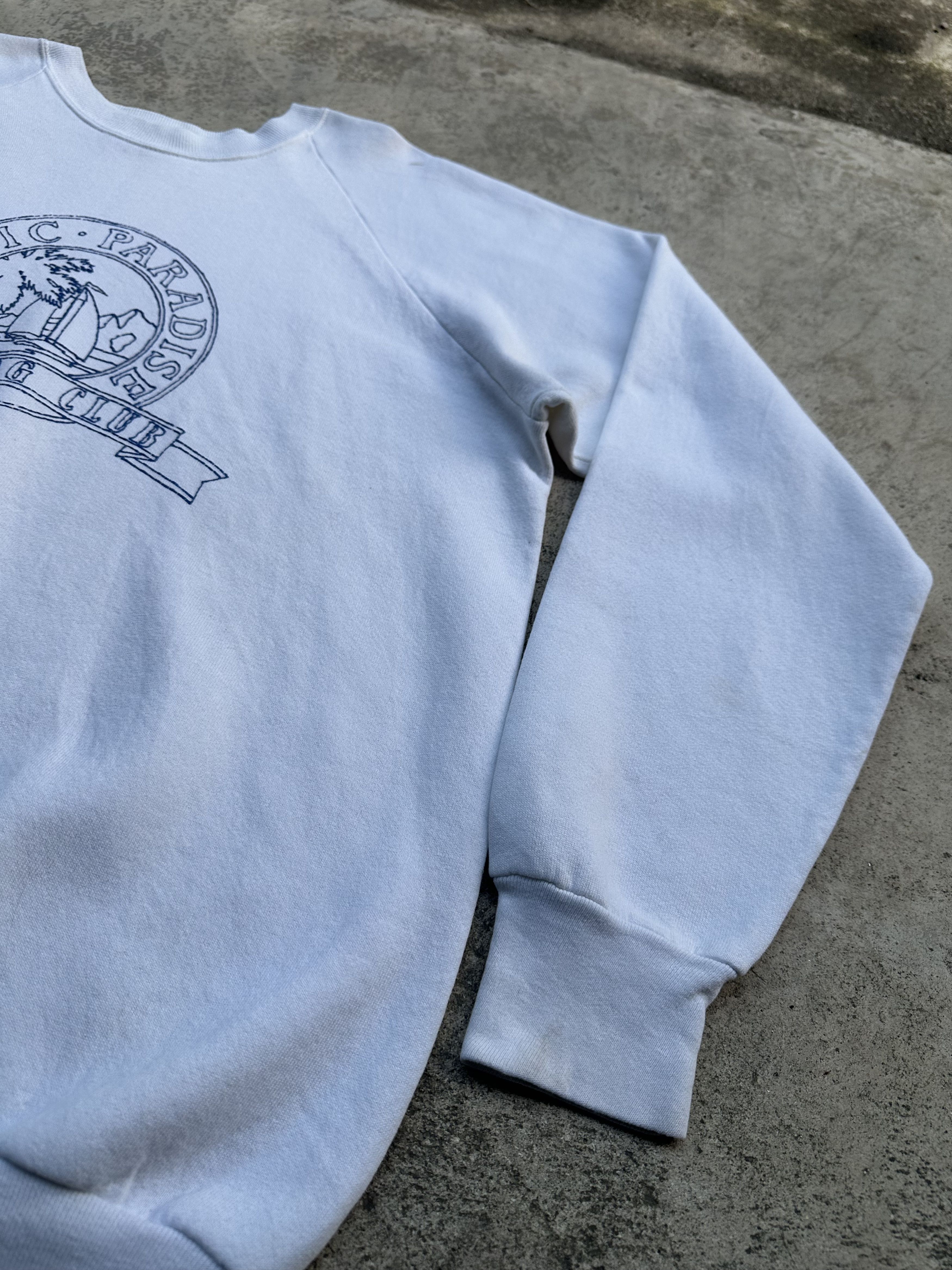 Fruit Of The Loom Vintage 80s Pacific Paradise Sailing Club Sweatshirt Size US XL / EU 56 / 4 - 6 Thumbnail