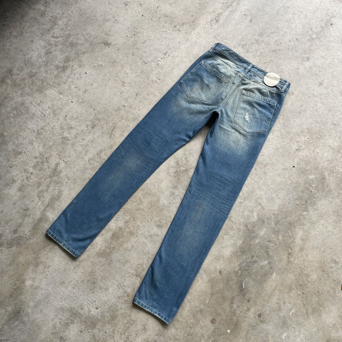 Raf Simons RARE🔥 Raf by Raf Simons Distressed Faded Jeans Denim Pants |  Grailed