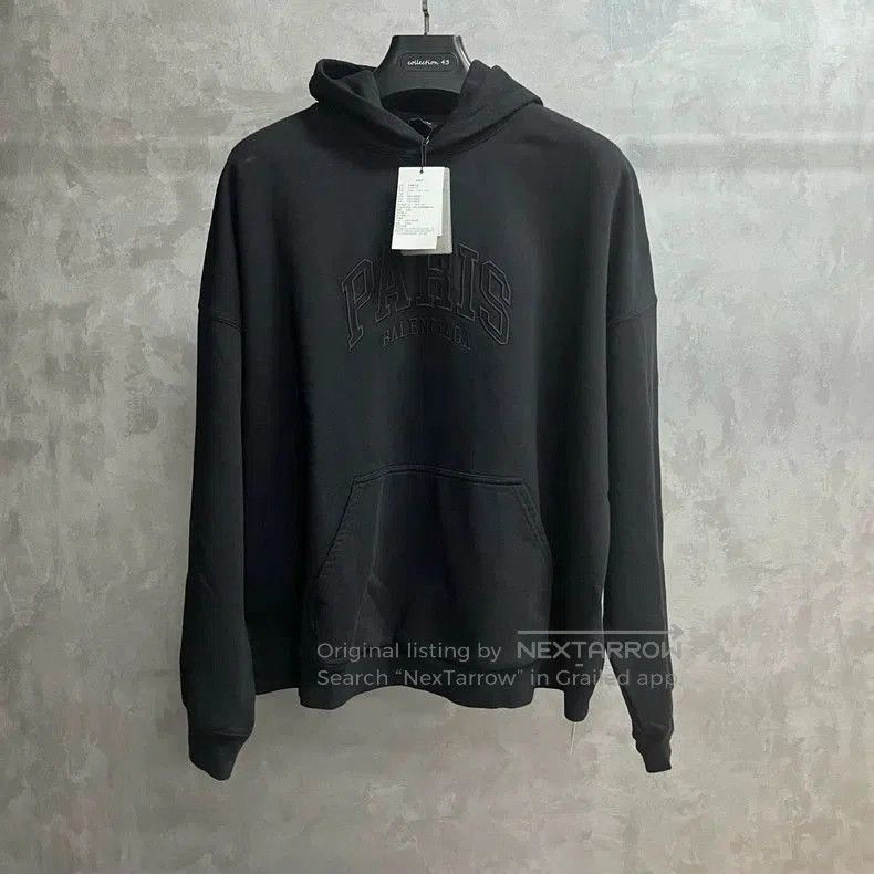 Balenciaga Balenciaga Black Logo Print Hoodie. Size US M / EU 48-50 / 2 - 1 Thumbnail