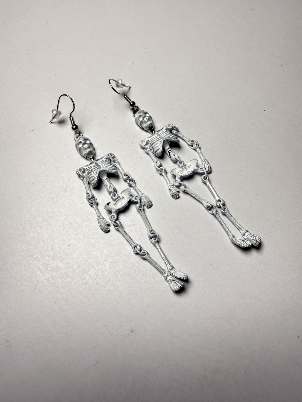 Seditionaries Hand-Painted Skeleton Earrings Margiela rick erd chrome Size ONE SIZE - 1 Thumbnail