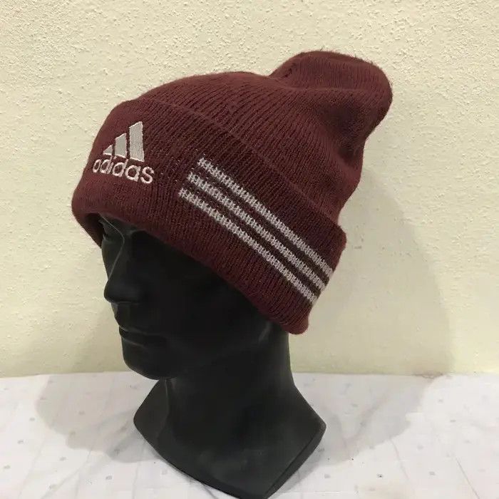 Adidas × Vintage Adidas Big Logo Beanie Hat Size ONE SIZE - 3 Thumbnail