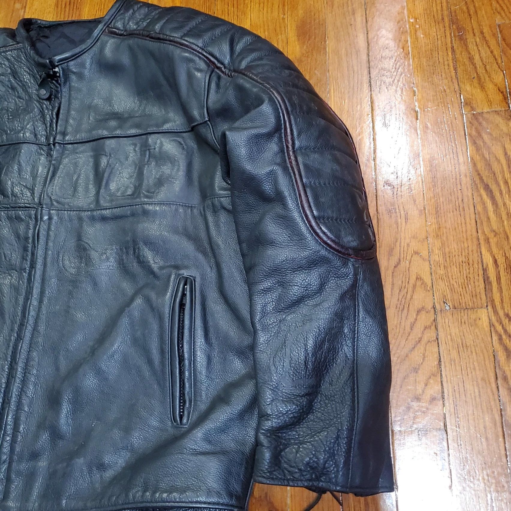 Schott VINTAGE Schott NYC Leather Jacket Mens 4XL Long Black Motorcycle Cafe Racer Made USA Size US XXL / EU 58 / 5 - 3 Thumbnail