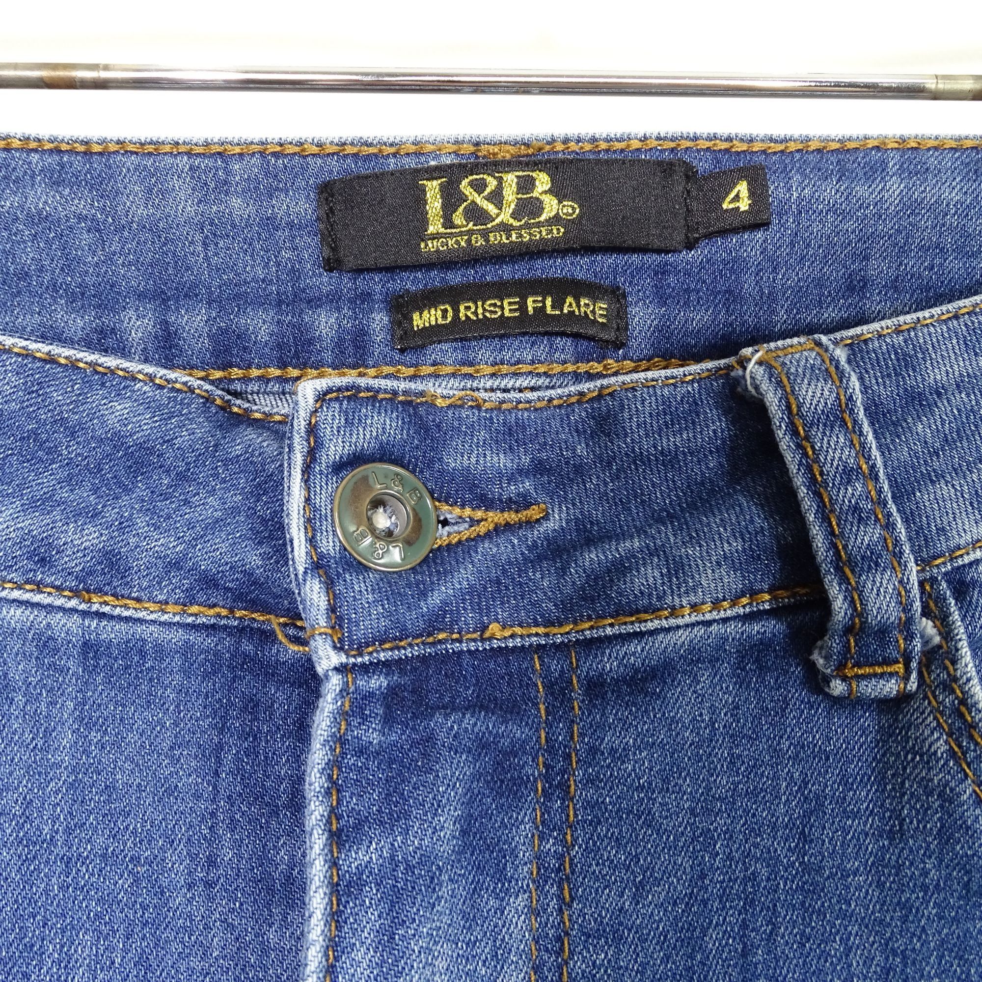 Other L&B Lucky Blessed Mid Rise Flare Jeans Size 4 Distressed Size 27" / US 4 / IT 40 - 6 Thumbnail