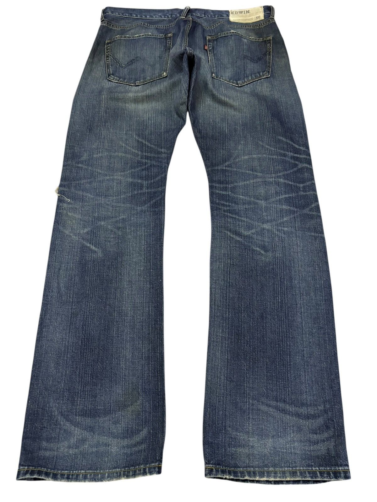 Edwin Vtg Edwin XV Japan Distressed Jeans Size US 35 - 2 Thumbnail