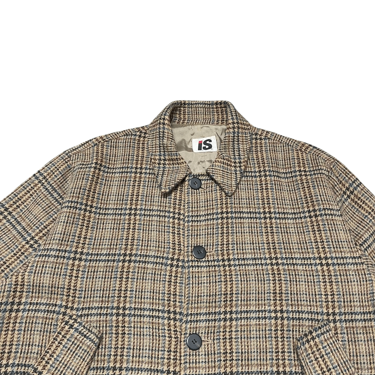 Issey Miyake Vintage IS Issey Miyake Checkered Wool Long Coat Size US M / EU 48-50 / 2 - 2 Thumbnail