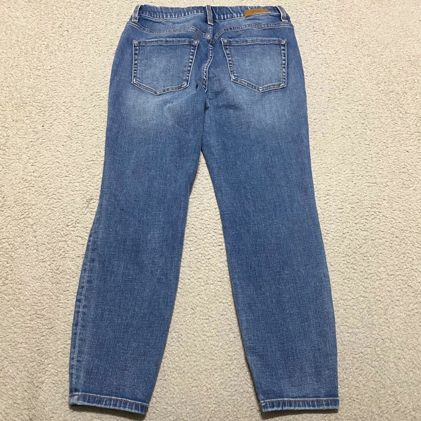 AG Jeans Jag Jeans Womens 6P Petite Blue Denim Medium Wash Crop Skinny Pull On Valentina Size 28" / US 6 / IT 42 - 2 Thumbnail