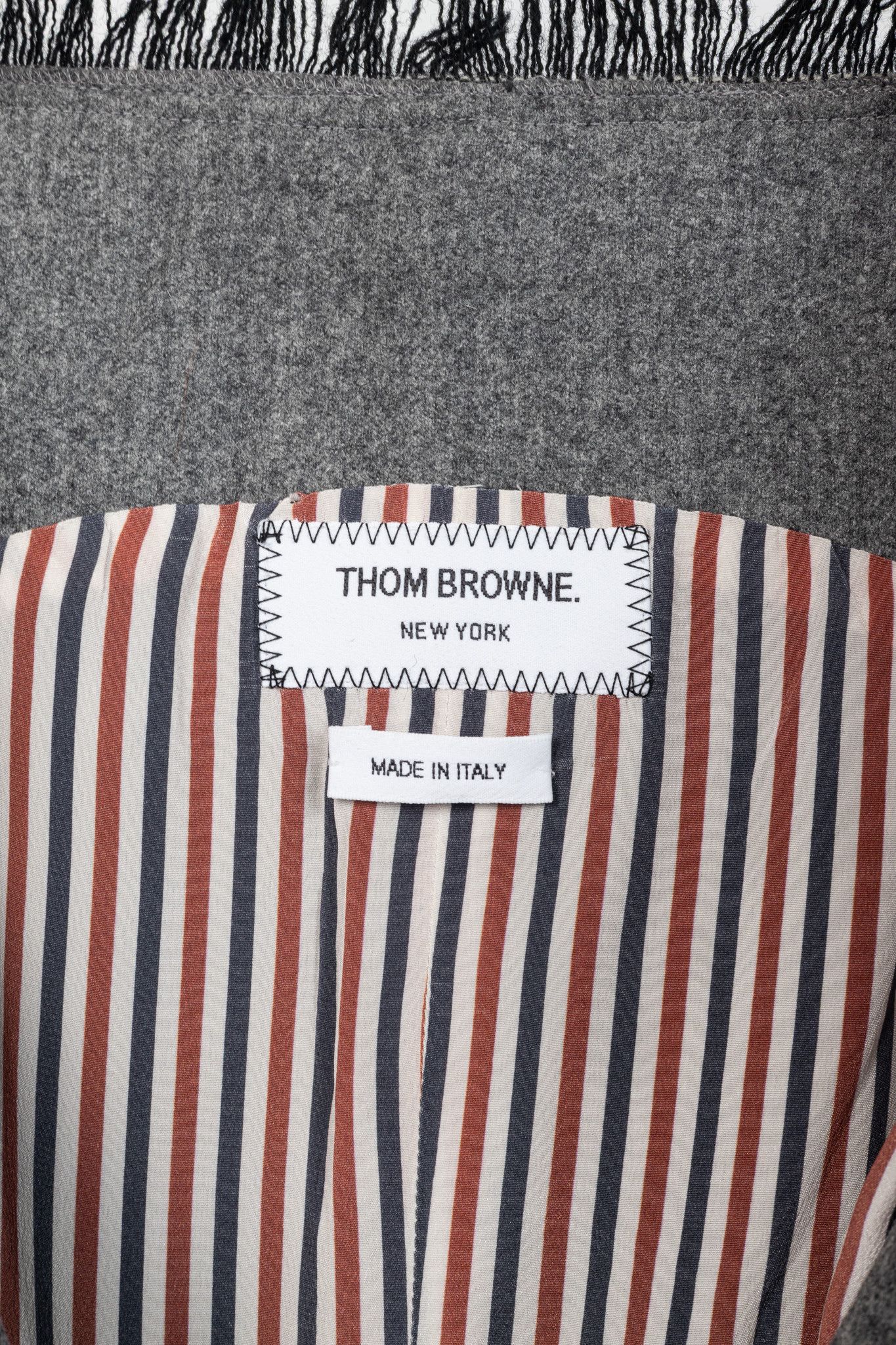 Thom Browne Thom Browne AW/14 Donegal Wool Fringe-Trim Zip-Front Dress Size S / US 4 / IT 40 - 4 Thumbnail