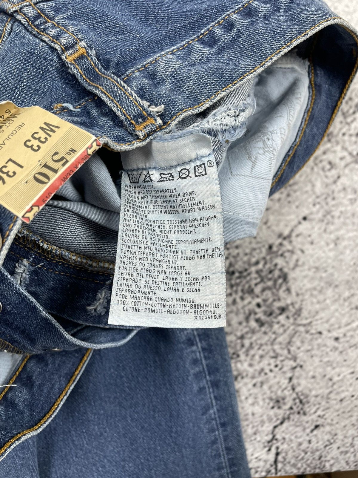 Levi's Vintage Levi’s 90s 510 Jeans W33 L36 High-Quality Blue Size US 33 - 5 Thumbnail