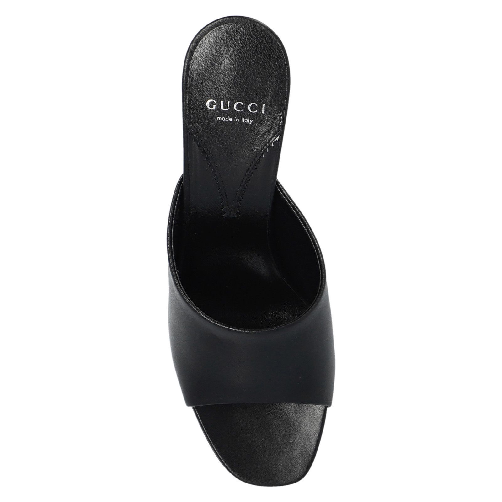 Gucci GUCCI Interlocking G Black Leather 80mm Mules New & Authenti Size US 7 / IT 37 - 3 Thumbnail