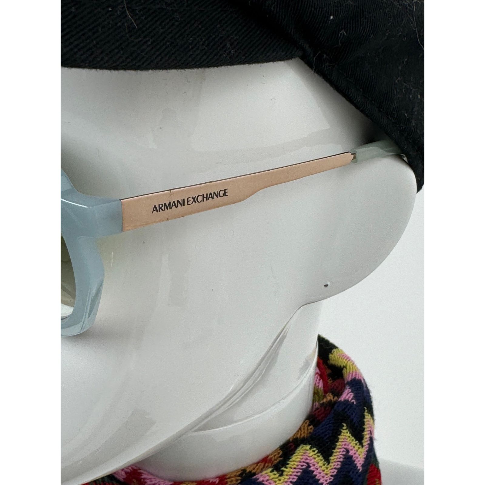 Armani Exchange Armani Exchange Light Blue Round Geometric Sunglasses Size ONE SIZE - 4 Thumbnail