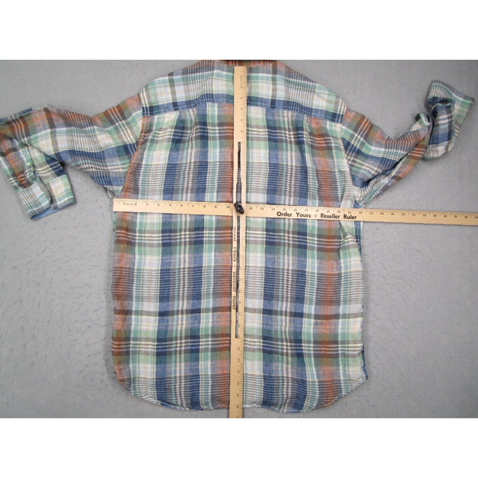 Tommy Bahama VINTAGE Tommy Bahama Men's Large Plaid Linen Button-Up Shirt Long Sleeve Casual Travel Beach Size US L / EU 52-54 / 3 - 6 Thumbnail