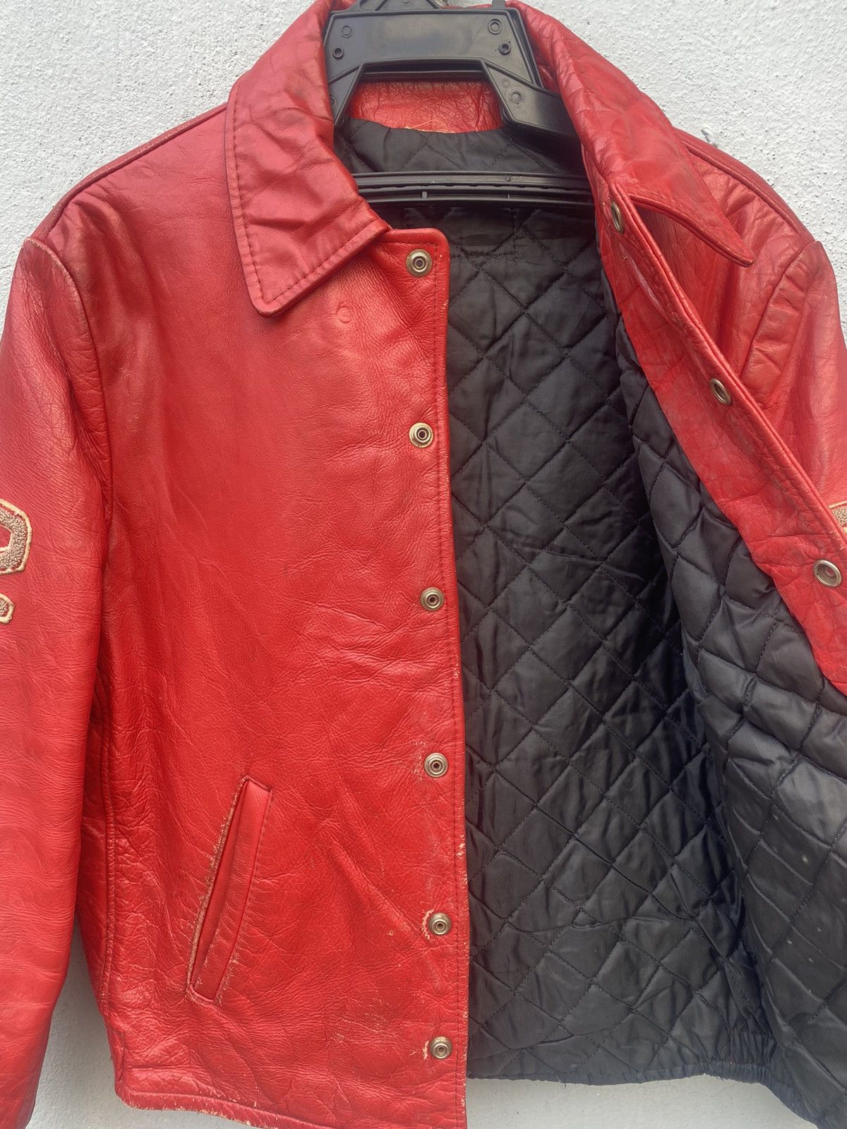 Vintage Vintage 81’ West Hill Football Leather Jacket Size US M / EU 48-50 / 2 - 12 Thumbnail