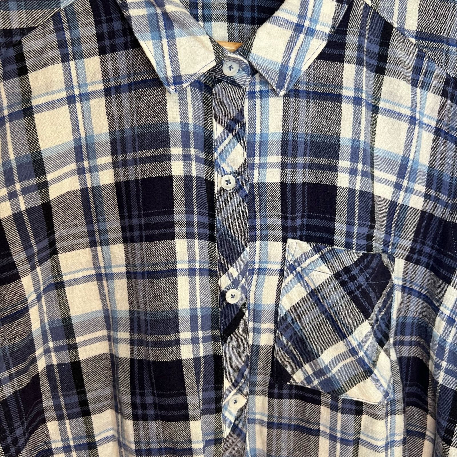 Woolrich Woolen Mills Woolrich Blue Plaid Button Up XXL Womens Plus Button Pocket Size XXL / US 16-18 / IT 52-54 - 2 Thumbnail