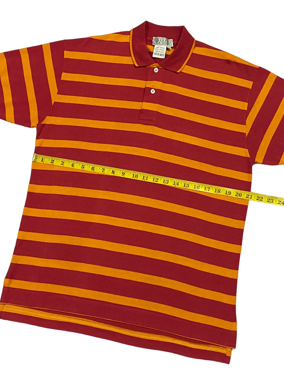 Gucci × Vintage Vintage Gucci Striped Polo Shirt Size US S / EU 44-46 / 1 - 4 Thumbnail