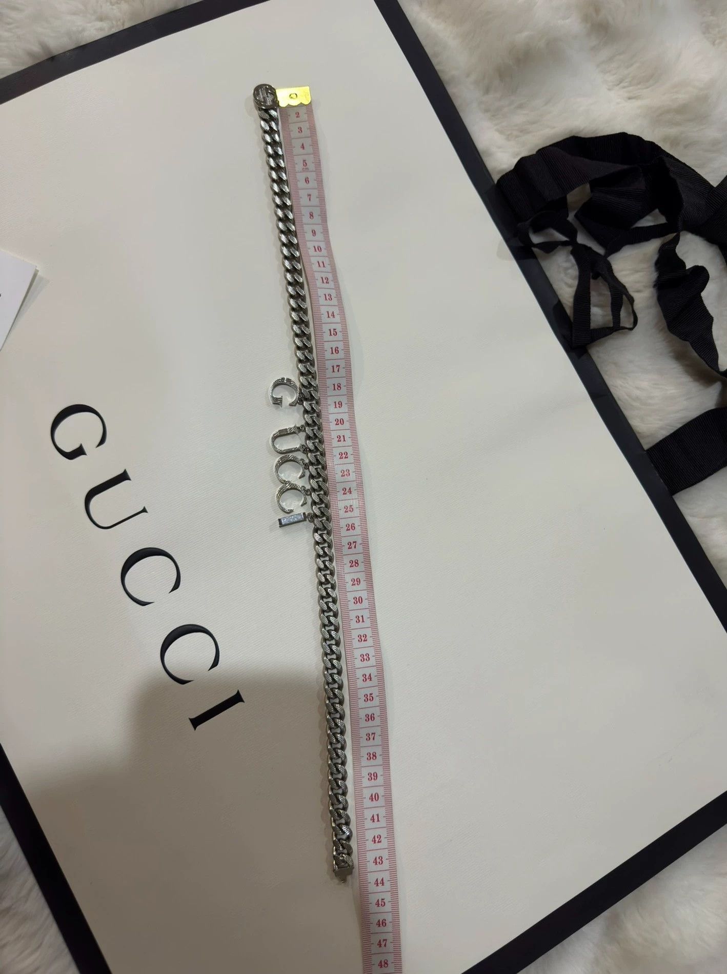 Gucci Gucci 100th Anniv Letter Logo Necklace IU Unisex New w/ Tags Size ONE SIZE - 7 Thumbnail