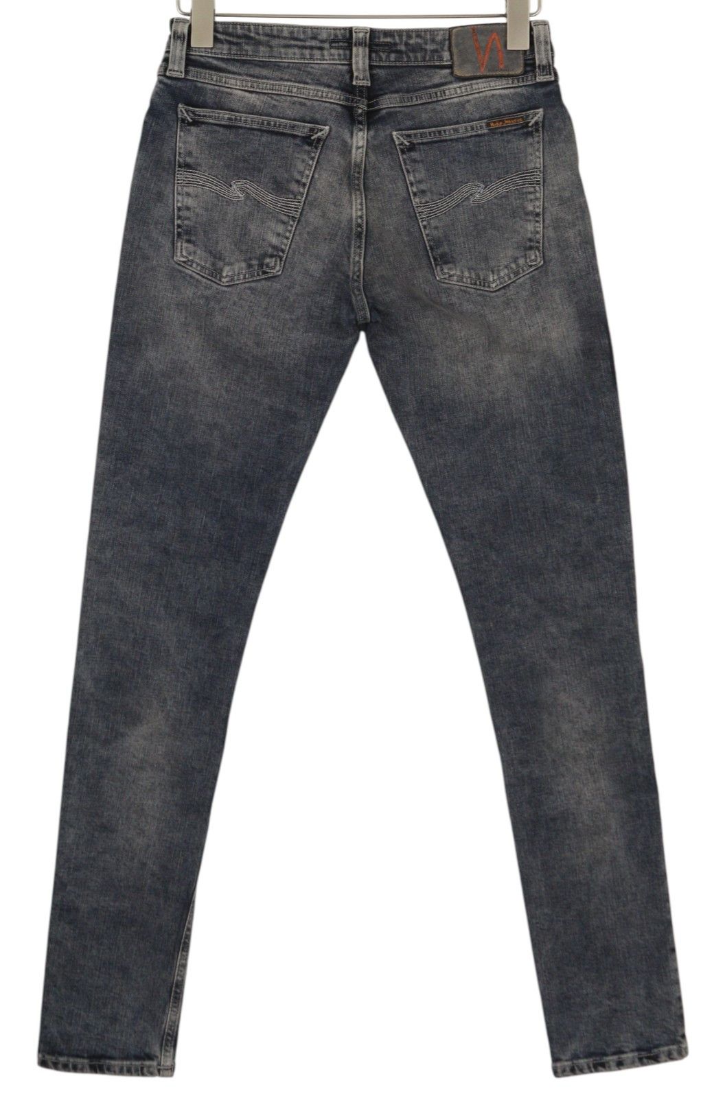Nudie Jeans SKINNY LIN PATCHES W30/L32 Grey Washed Denim Jeans 86090 Size US 30 / EU 46 - 2 Thumbnail